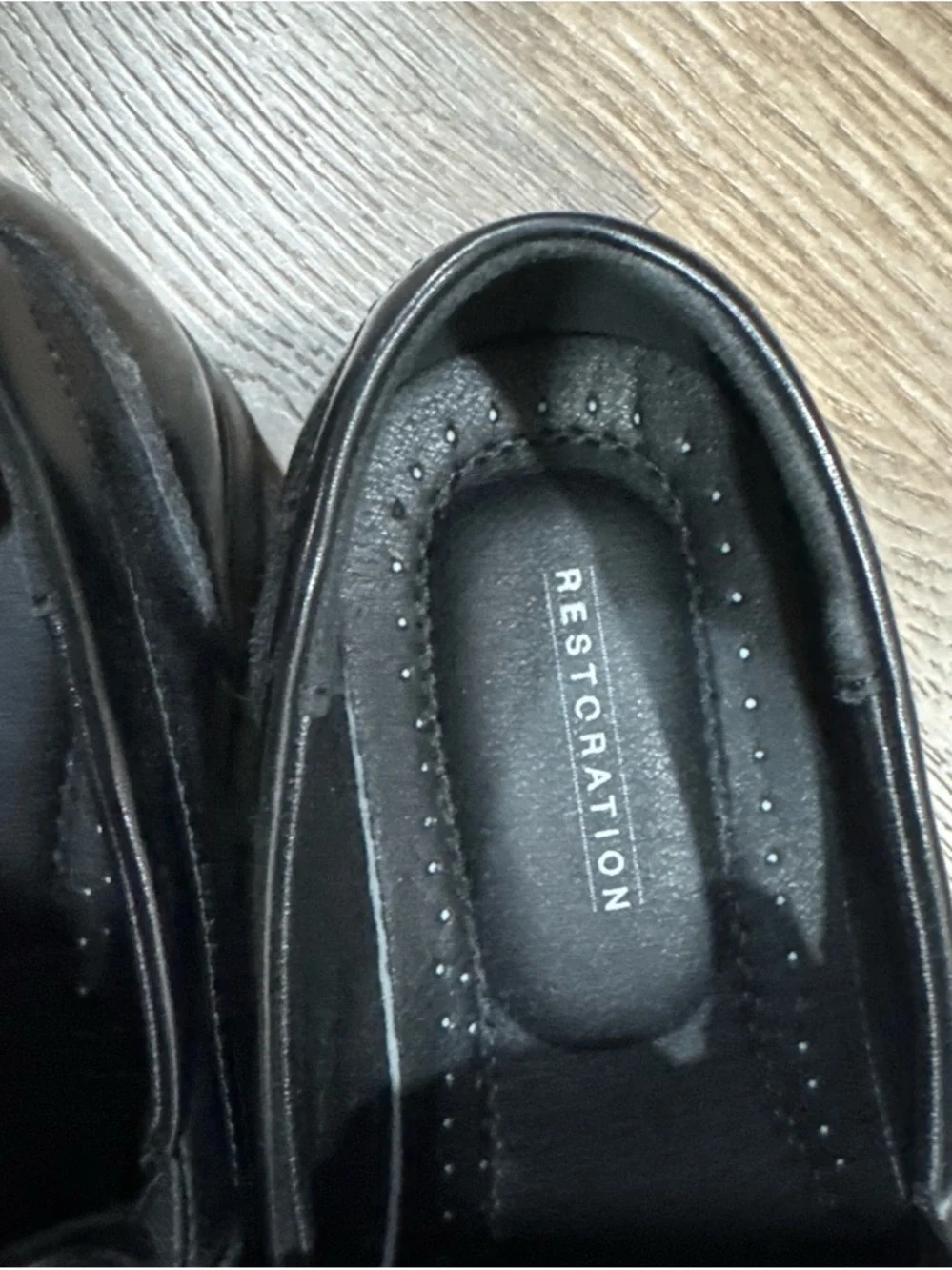 Restoration Hardware Kids Black Leather Slip-On Dress Loafers